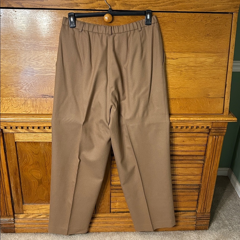 Pendleton Tan 100% Virgin Wool Pleated Trouser Dr… - image 2